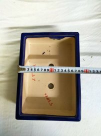 Chậu Chữ Nhật Tráng Men Xanh Nhỏ