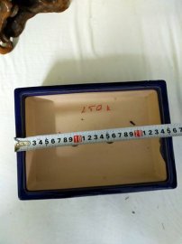 Chậu Chữ Nhật Tráng Men Xanh Nhỏ