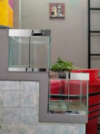 Một ngày nghĩ bù đã hoàn thành hồ thủy sinh giản đơn đón tết