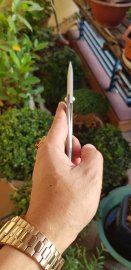 Kéo tỉa dăm cao cấp Nasu trái cà tím chất thép trắng không rỉ,size 180