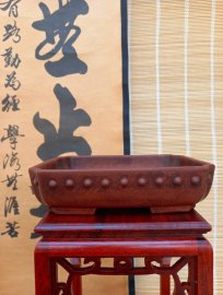 Giao lưu ae chậu cũ tử sa mịn dáng đẹp kt 17x13,5x4
