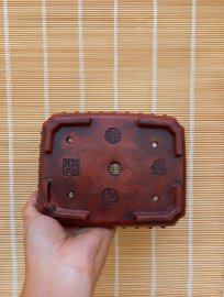 Giao lưu ae chậu cũ tử sa mịn dáng đẹp kt 17x13,5x4