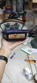 Chậu tròn, chữ nhật  mini đắp nổi gốm giả cổ Đồng Nai