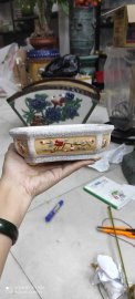 Chậu tròn, chữ nhật  mini đắp nổi gốm giả cổ Đồng Nai