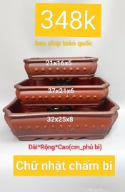Chậu bonsai hàng Bát tràng Việt Nam, giá từ 270k đến 350k