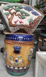 Đôn đắp nổi thủ công gốm giả cổ Đồng Nai