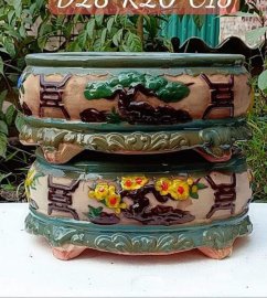 Chậu bonsai tròn