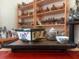 Chậu xưa Biên Hòa tích Mai Lan Cúc Trúc.