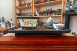 Chậu xưa Biên Hòa tích Mai Lan Cúc Trúc.