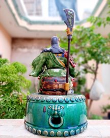 Quan Vân Trường 22cm chuẩn gốm Phật Sơn kỹ nét