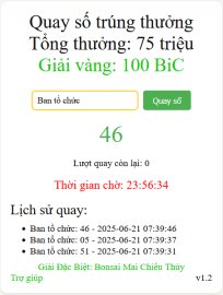 Quà tặng quay số trúng thưởng