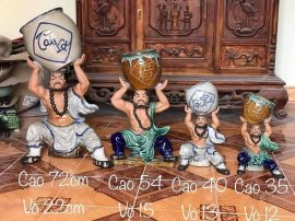 Chậu tượng trồng cây lỗ chí thâm dâng vò