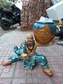 Chậu tượng trồng cây lỗ chí thâm dâng vò