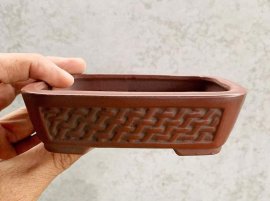 Chậu chữ nhật mỏng phong cách đan lát Bigei