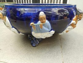 Nhận oder chậu tàu bát tiên đắp nổi
