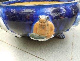 Nhận oder chậu tàu bát tiên đắp nổi