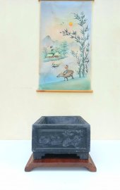 Chậu đá Minh Văn nguyên khối