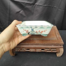 Chậu chữ nhật vẽ tay 4 mặt CN028