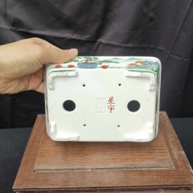 Chậu chữ nhật vẽ tay 4 mặt CN028