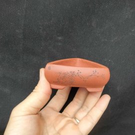 Chậu tam giác điêu khắc thủ công 3 mặt TG002