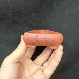Chậu tam giác điêu khắc thủ công 3 mặt TG002