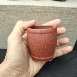 Bộ chậu tử sa tròn, cao T044