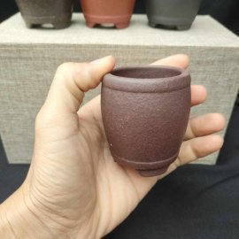 Bộ chậu tử sa tròn, cao T044