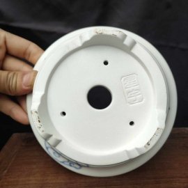 Chậu tròn vẽ tay Vân – hạc, Cảnh Đức T045