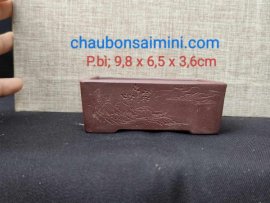 Chậu cát tím điêu khắc thủ công mộc mạc; size nhỏ CN029