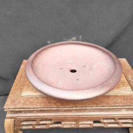 Chậu tử sa tròn, cạn, 3 chân phong cách T014