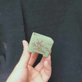 Chậu vuông điêu khắc thủ công; size rất nhỏ V043
