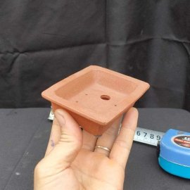 Chậu tử sa chữ nhật thủ công; size nhỏ; quặng thô nguyên bản CN035