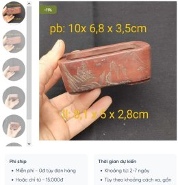 Chậu chữ nhật hoa văn đắp nổi CN037