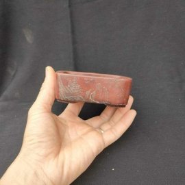 Chậu chữ nhật hoa văn đắp nổi CN037