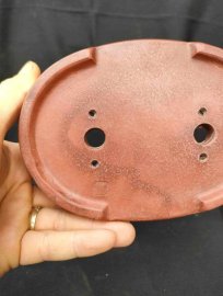 Chậu oval cạn, hoa văn đắp nổi OV010