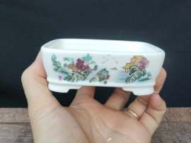 Chậu chữ nhật vẽ phong cảnh 2 mặt CN014