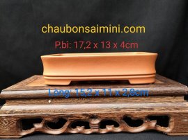 Chậu chữ nhật cạn, viền lõm; bộ gồm 3 mẫu CN038