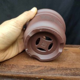 Chậu tròn điêu khắc thủ công; quặng thô nguyên bản T054