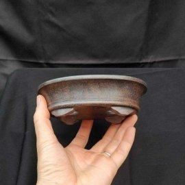 Chậu oval cạn chế tác thủ công; size nhỏ OV002