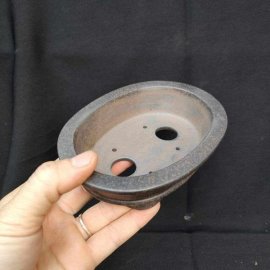 Chậu oval cạn chế tác thủ công; size nhỏ OV002