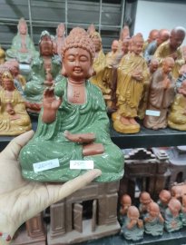 Tượng chú tiểu &amp; phật ký cây.