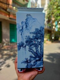 Thống vẽ tay tích Tùng Hạc Diên Niên chuẩn nét kt 30x14