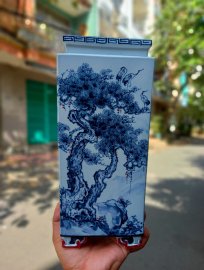 Thống vẽ tay tích Tùng Hạc Diên Niên chuẩn nét kt 30x14