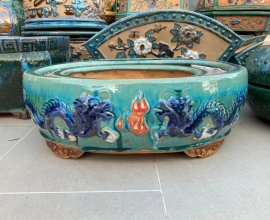 Chậu ovan rồng Gốm Hoàng