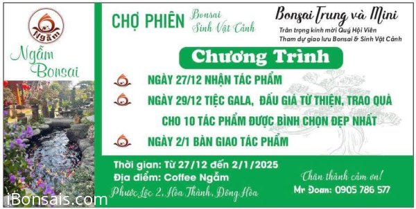 Chợ phiên Bonsai Sinh Vật Cảnh (Kết thúc)